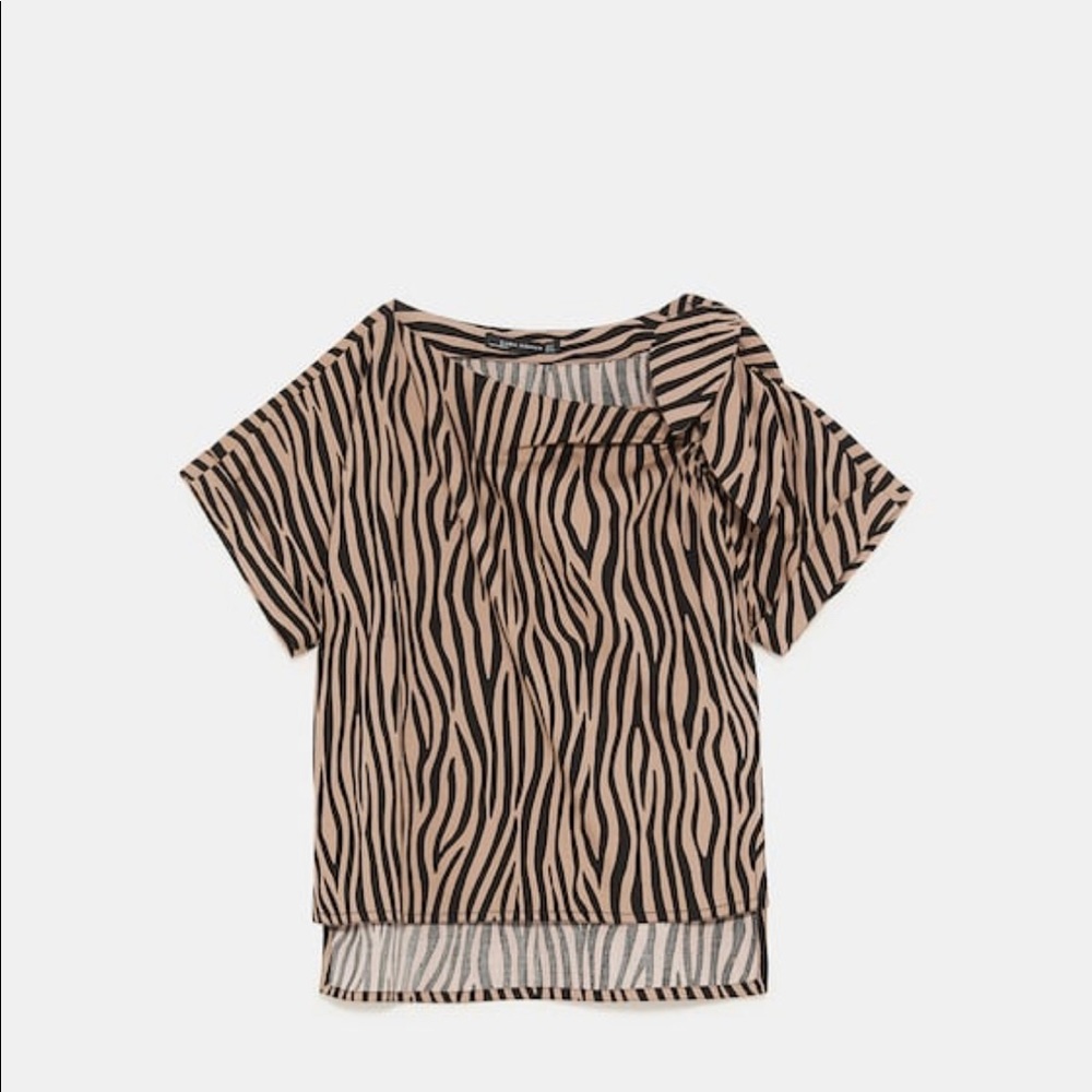 Printed Top with Bow